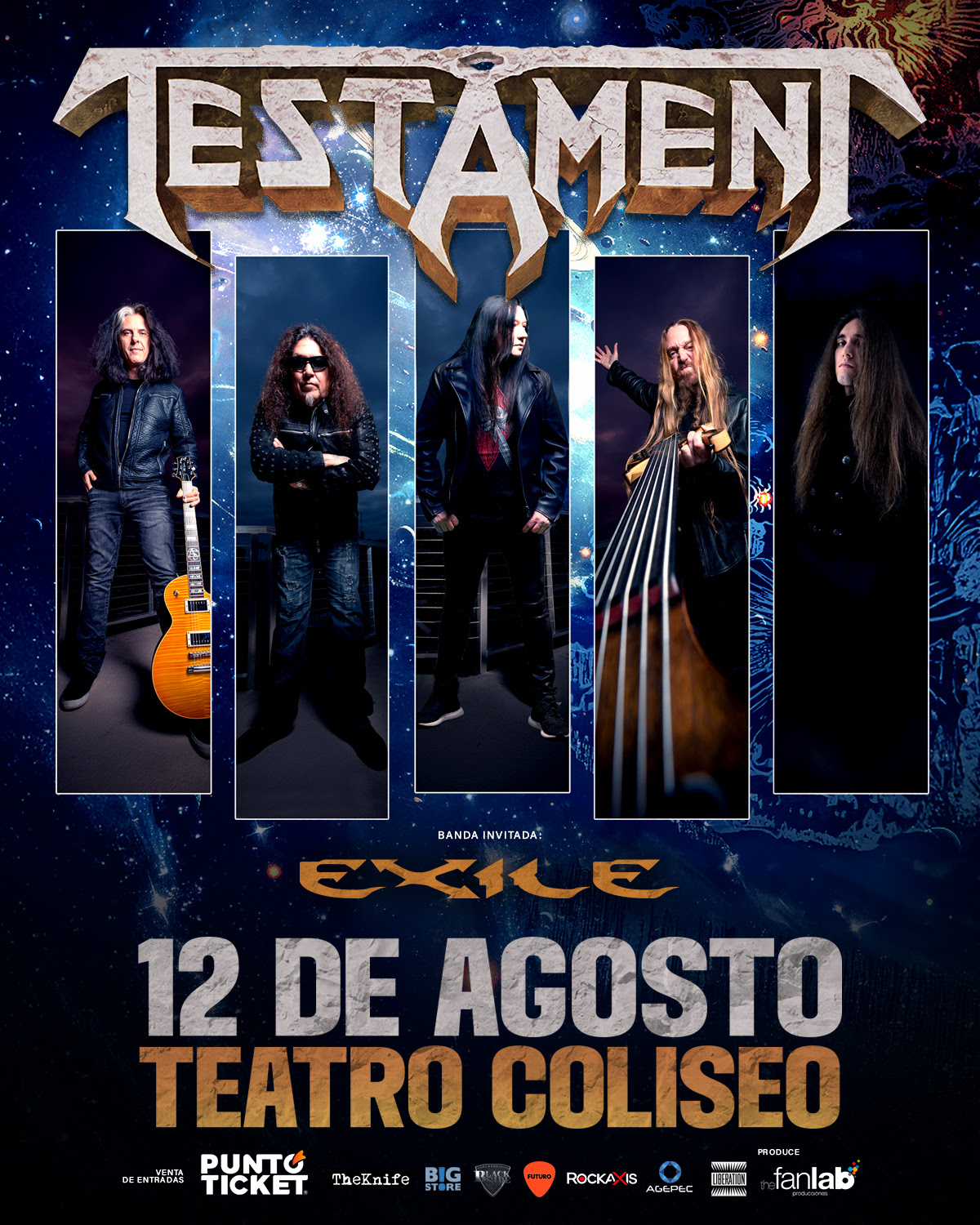 Exile abrirá el regreso de Testament a Chile